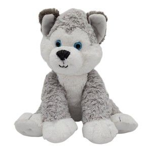 Build a Bear 2012 Retired 14" Siberian Husky Wolf w/ Blue Eyes Soft Plush Animal